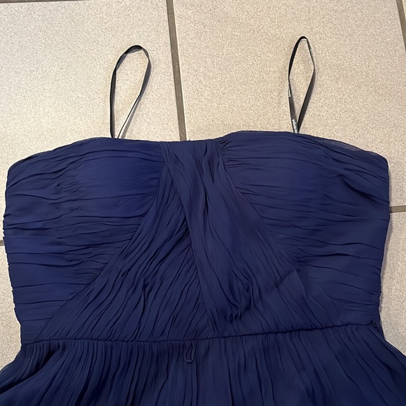 Donna Morgan Blue Silk Dress - Picture 5 of 8